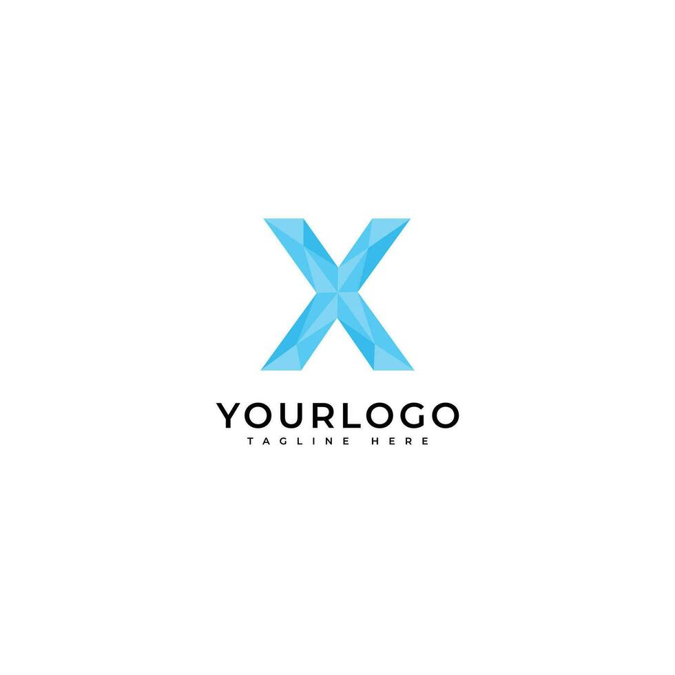 eerste brief X logo ontwerp icoon uniek branding concept vector