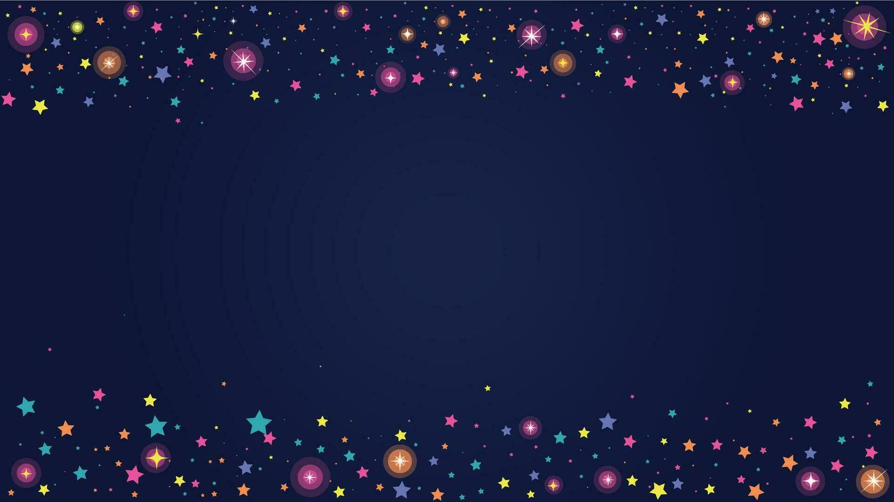 confetti achtergrond. kleurrijk vallend sterren confetti Aan donker blauw elegant achtergrond. vectoren, en voorraad illustratie. vector