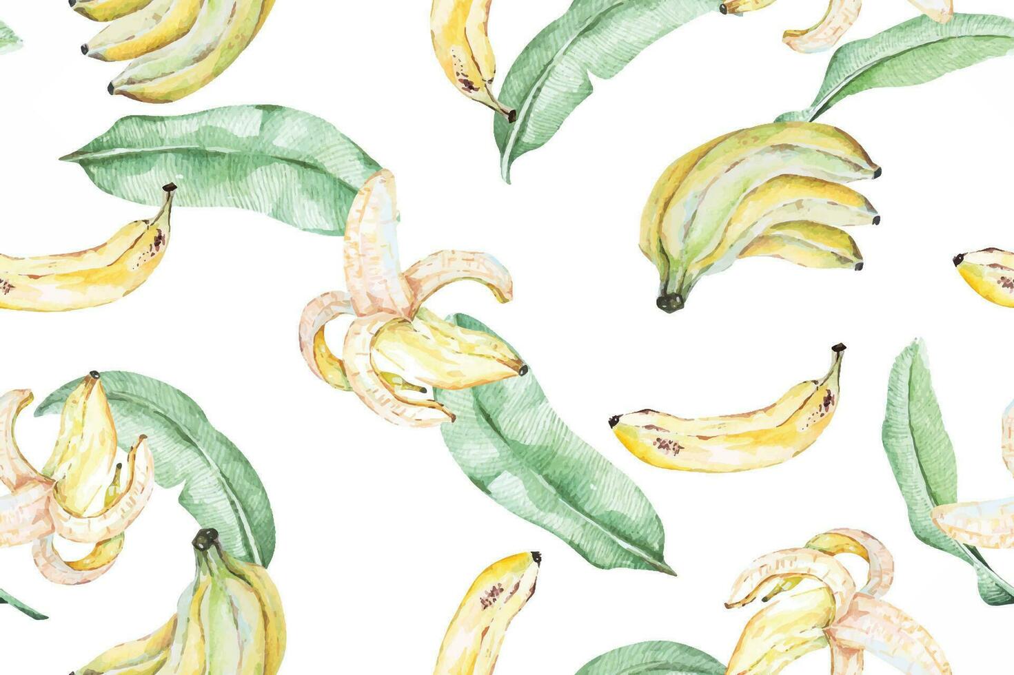naadloos patroon van bananen.tropisch botanisch fruit achtergrond.geschikt voor ontwerpen kleding stof en behang patronen. vector