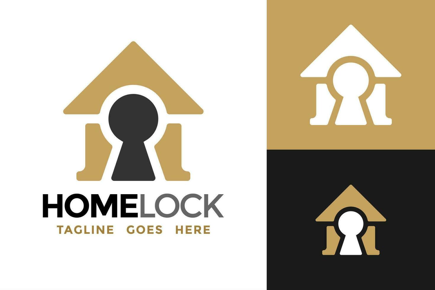 huis slot logo ontwerp vector symbool icoon illustratie