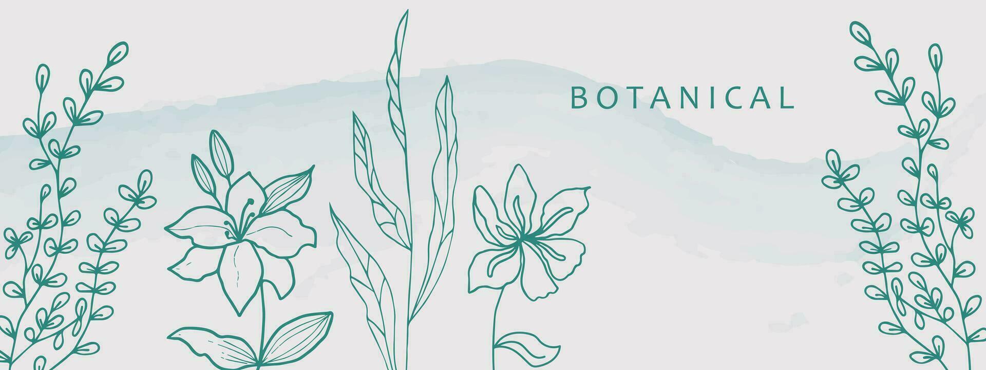 botanisch abstract achtergrond met bloemen ontwerp. vector