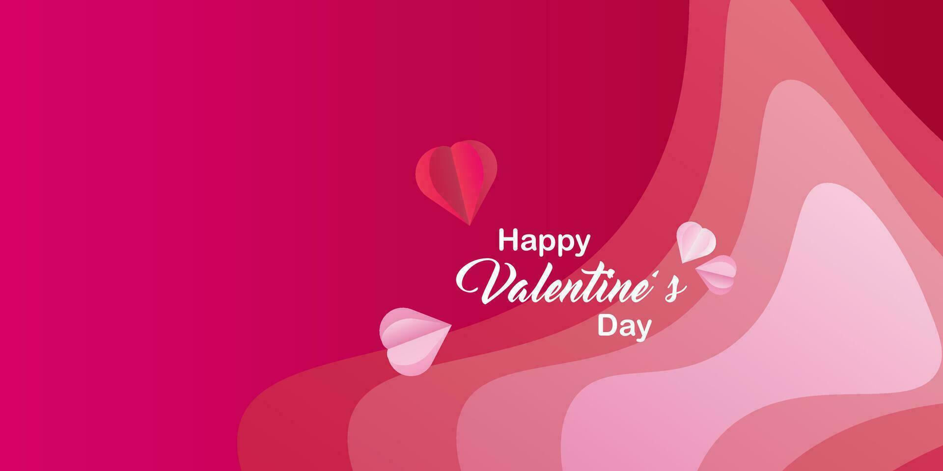 Valentijnsdag dag achtergrond met helling kleuren en harten. vector illustraties, spandoeken, flyers, uitnodigingen, affiches, brochures, korting vouchers.copyspace.