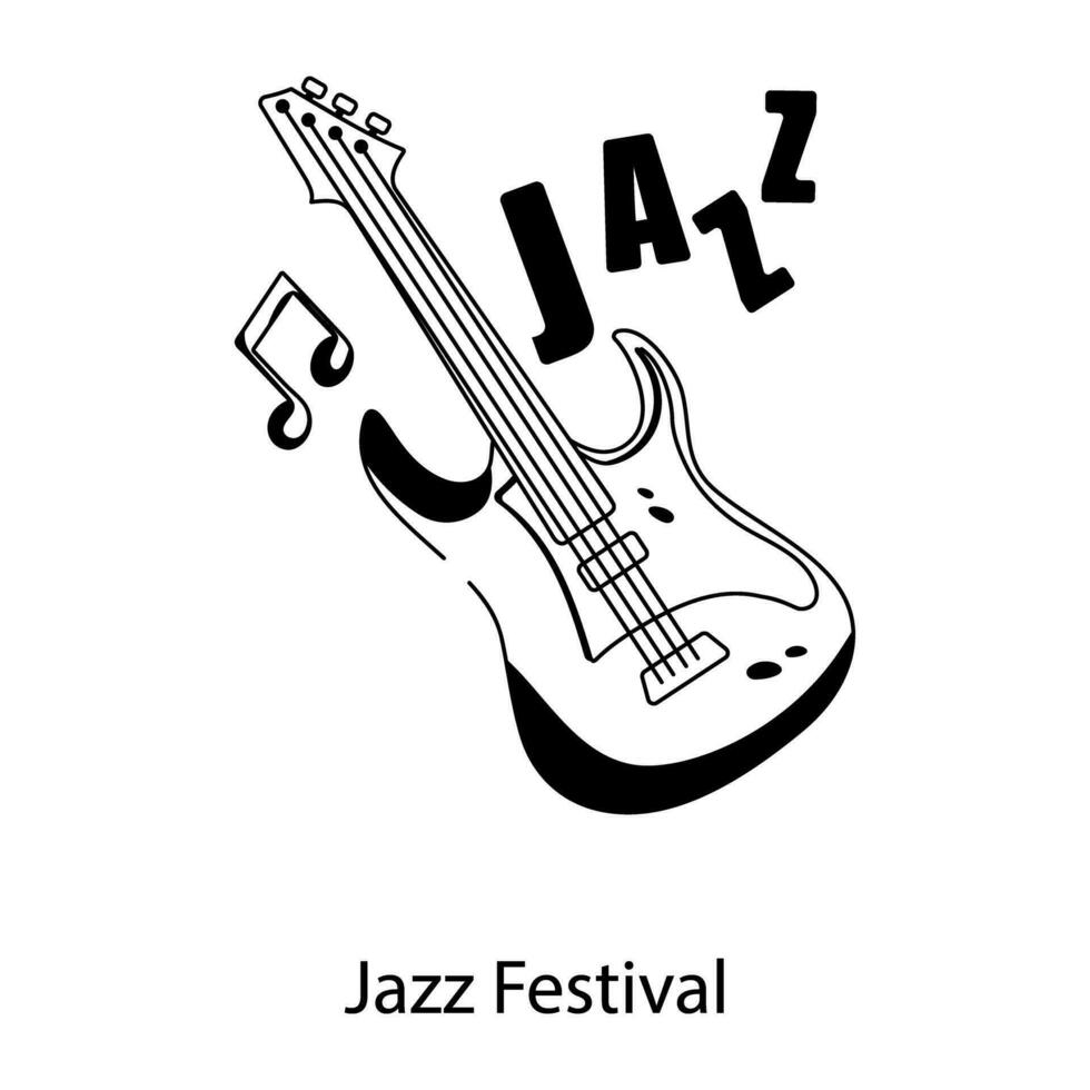 modieus jazz- festival vector