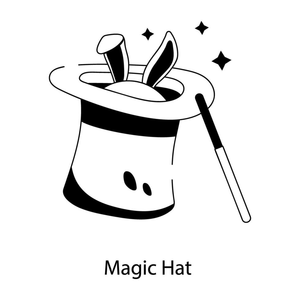 modieus magie hoed vector