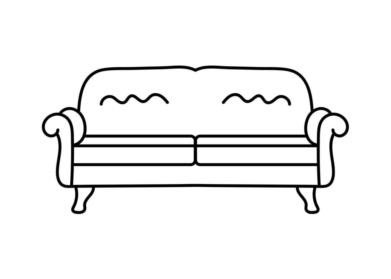 sofa lijn pictogrammen. meubilair ontwerp. verzameling van sofa illustratie. modern meubilair reeks geïsoleerd Aan wit achtergrond. vector