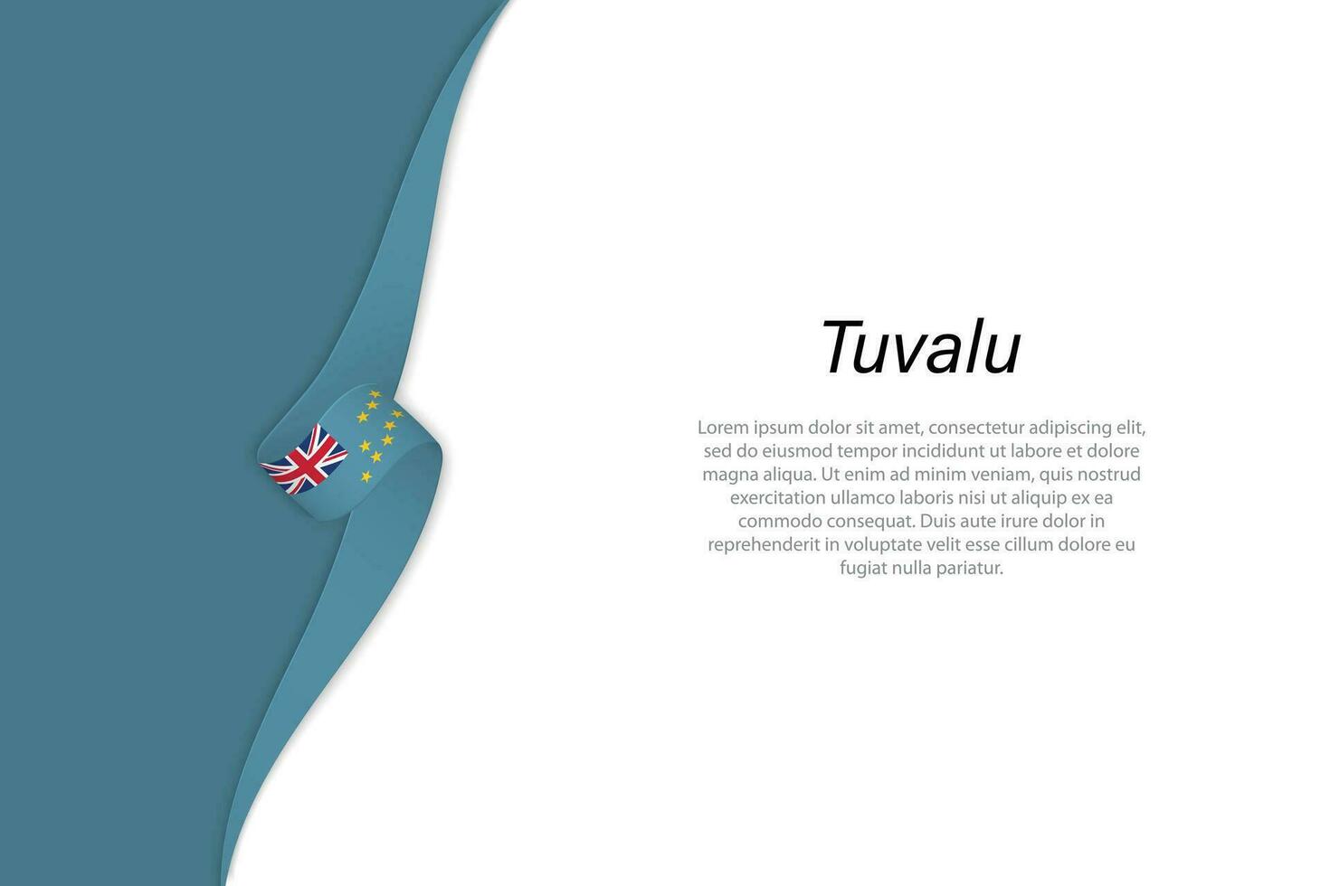 Golf vlag van Tuvalu met copyspace achtergrond vector