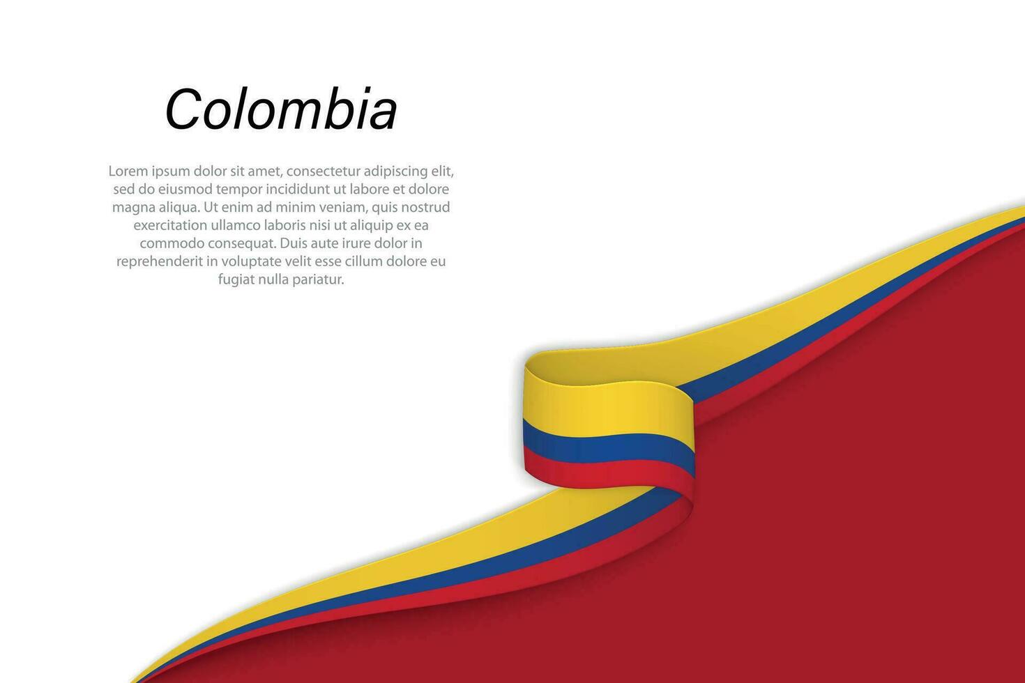 Golf vlag van Colombia met copyspace achtergrond vector