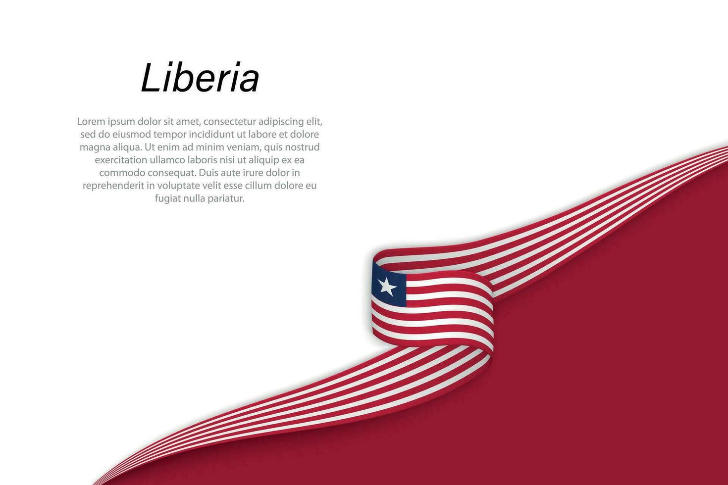 Golf vlag van Liberia met copyspace achtergrond vector