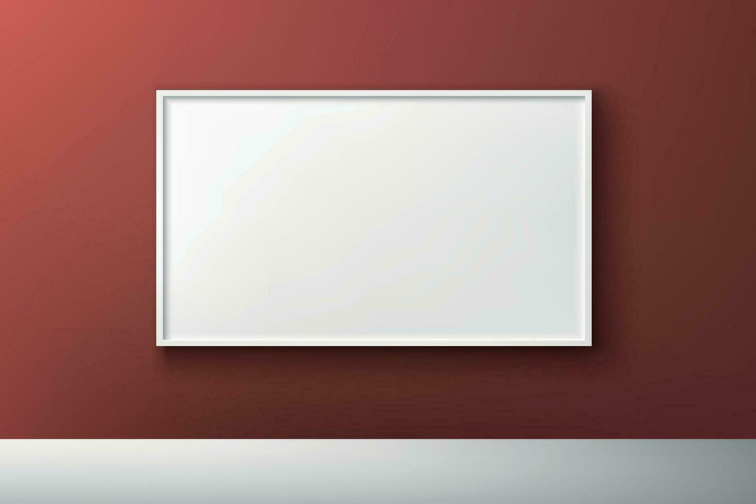 realistisch licht doos sjabloon, aanplakbord teken kader Aan muur achtergrond vector