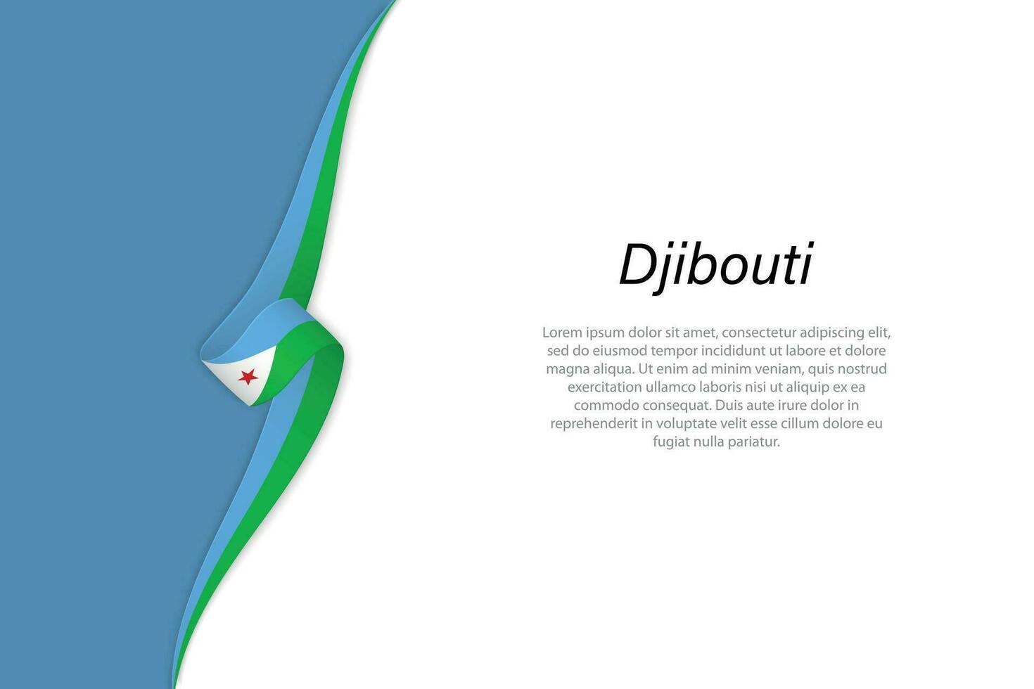 Golf vlag van Djibouti met copyspace achtergrond vector