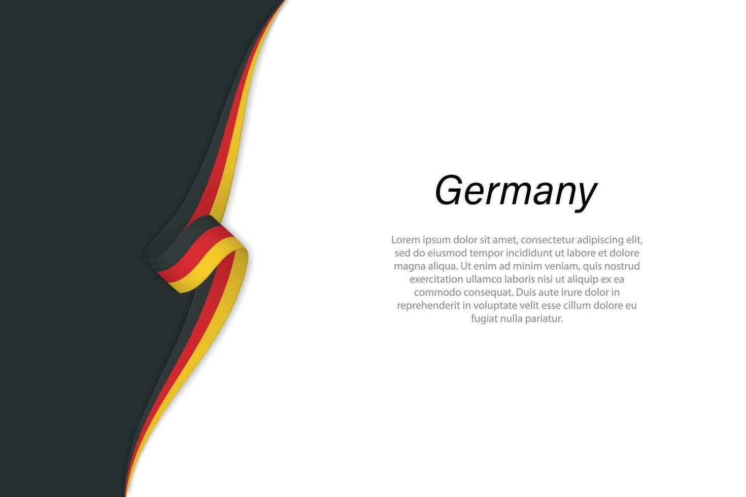 Golf vlag van Duitsland met copyspace achtergrond. vector