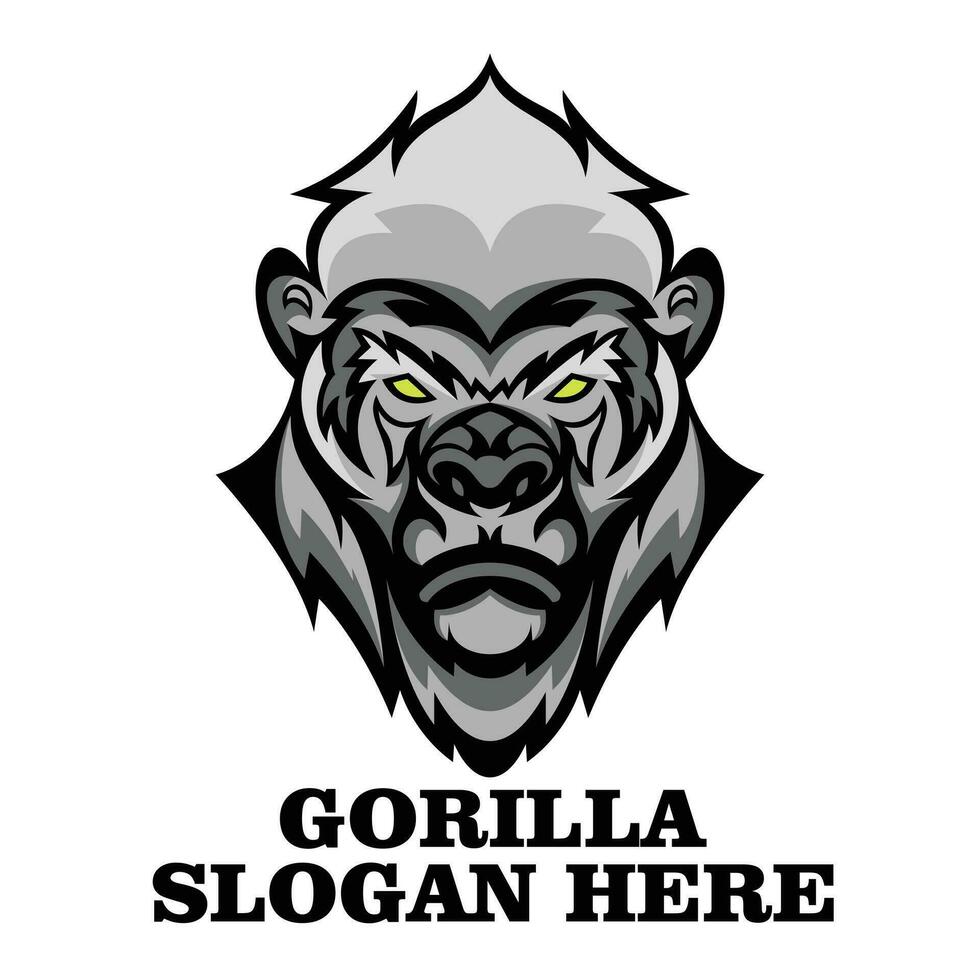 gorilla mascotte ontwerp esport illustratie vector