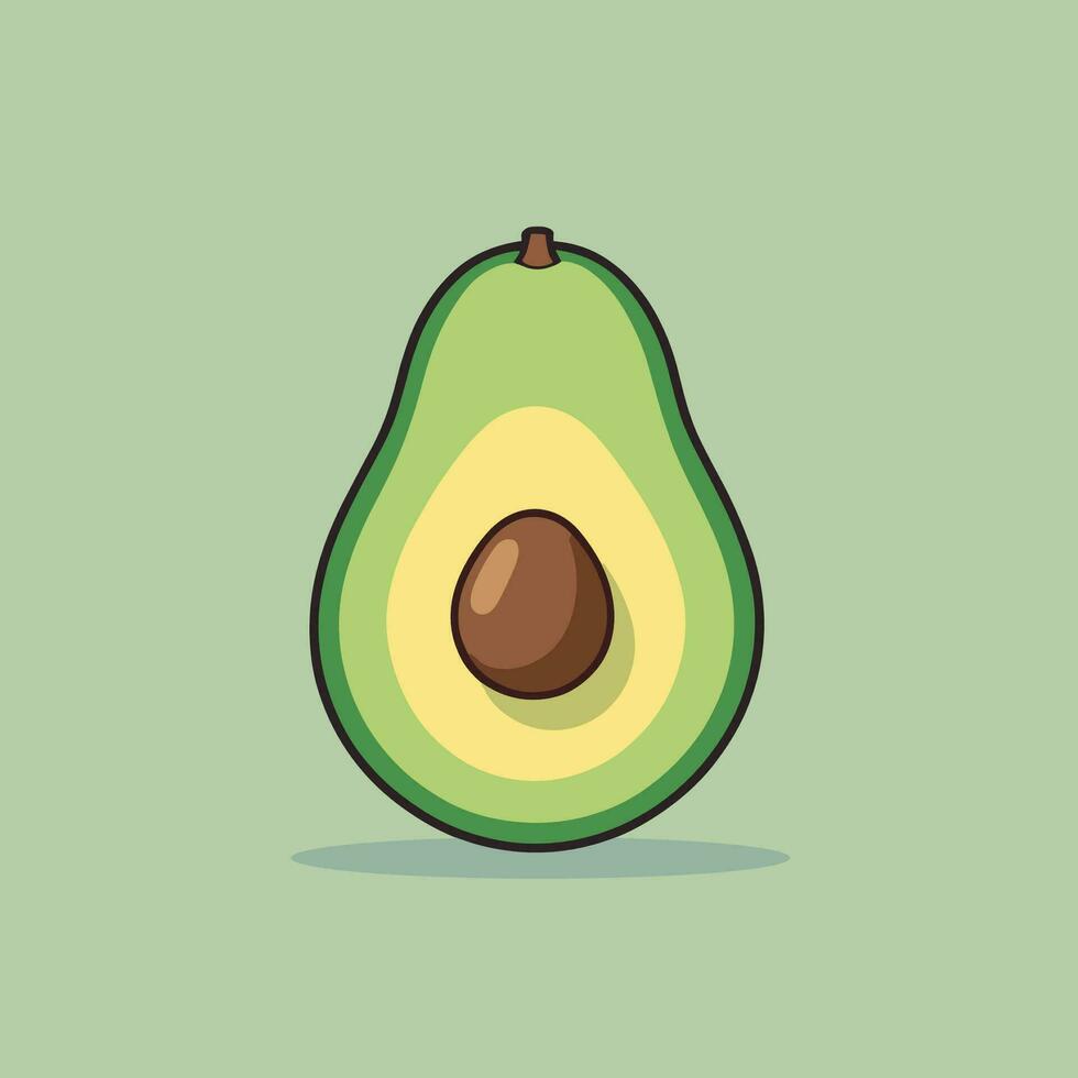 schattig avocado vector illustratie