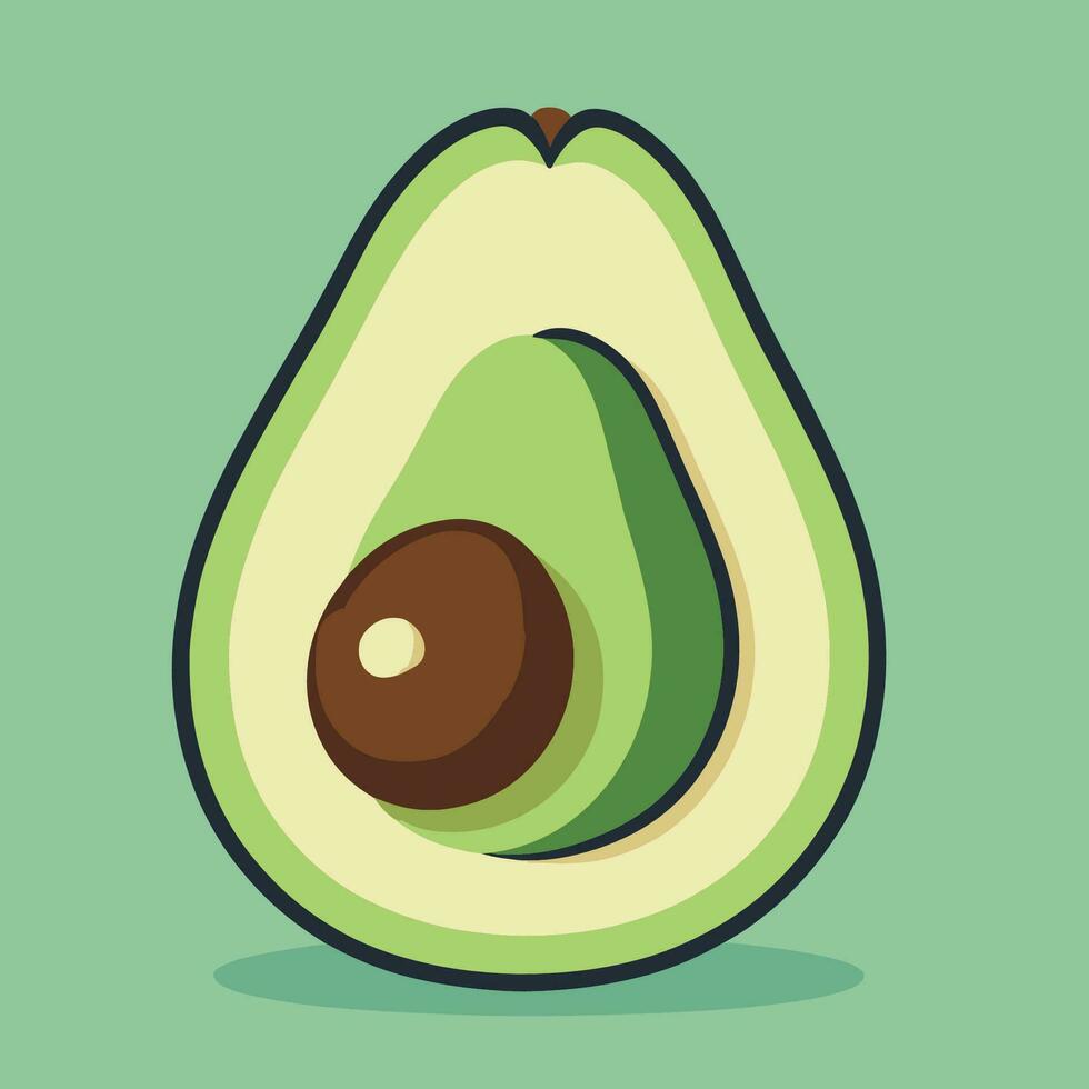 schattig avocado vector illustratie