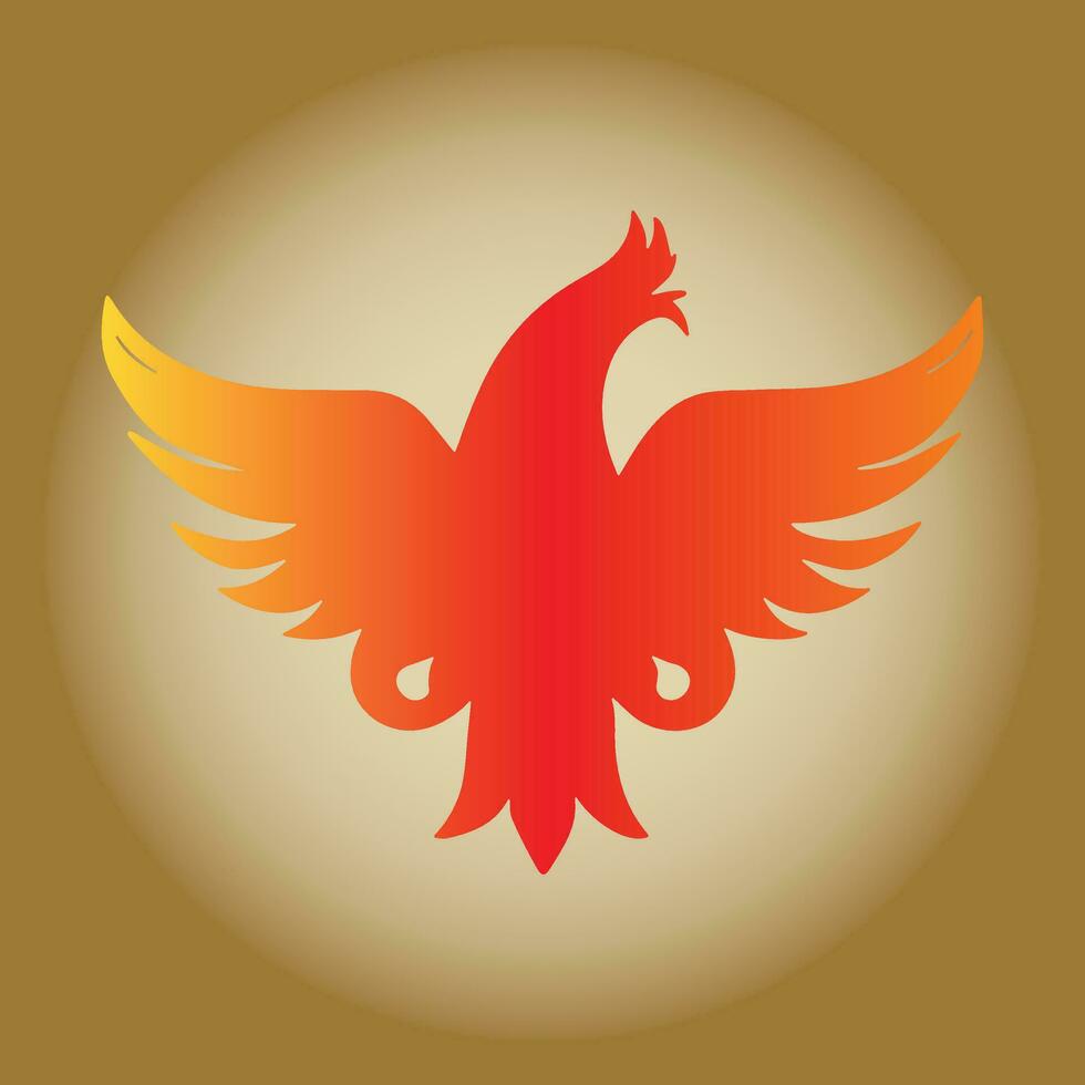 Feniks vogel logo ontwerp icoon symbool vector illustratie. adelaar logo sjabloon.