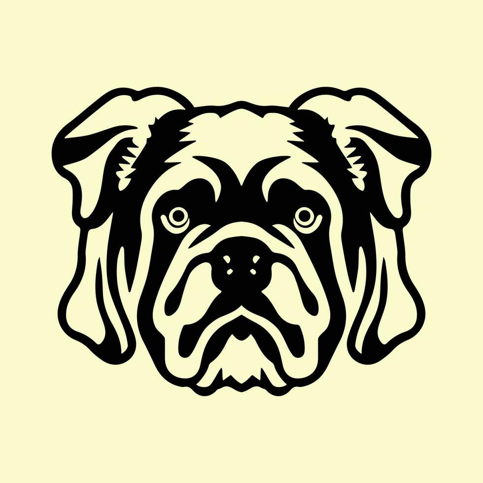 bulldog logo ontwerp icoon symbool vector illustratie.