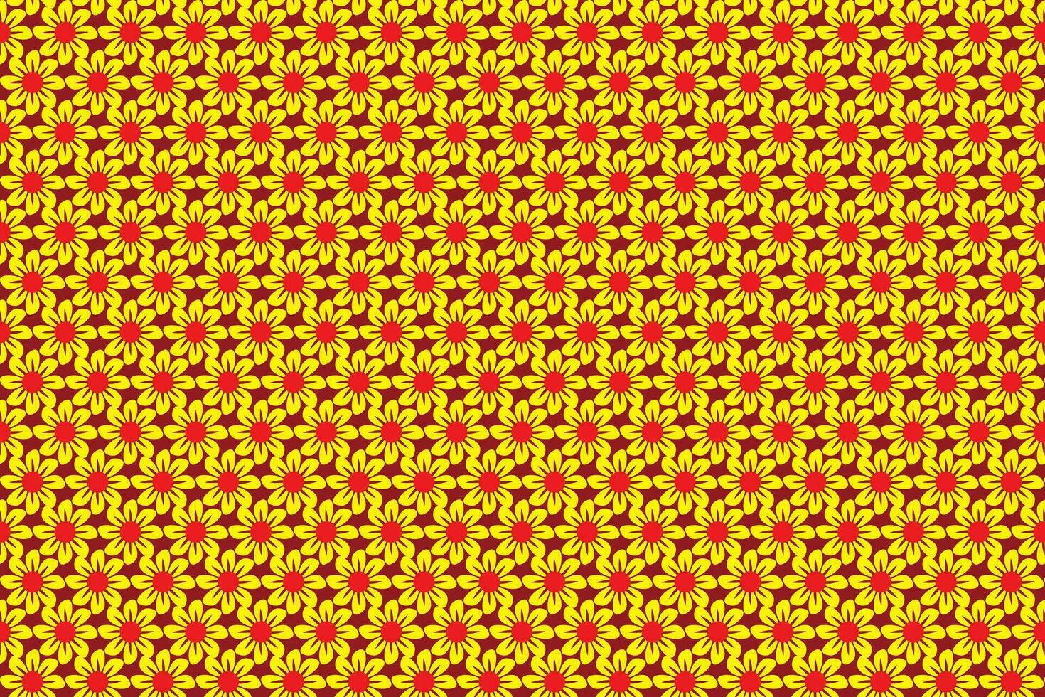 illustratie patroon geel bloem Aan rood achtergrond. vector