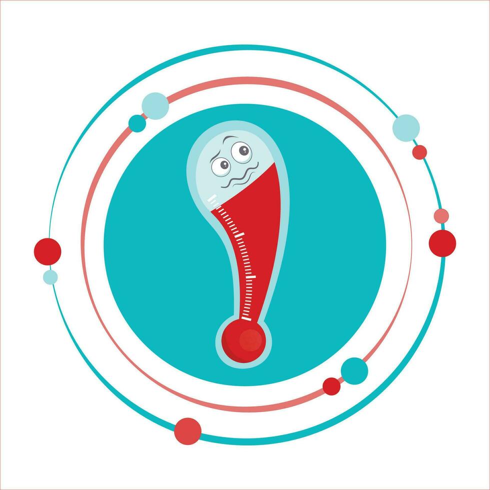 tekenfilm thermometer tekenfilm grafisch icoon vector illustratie