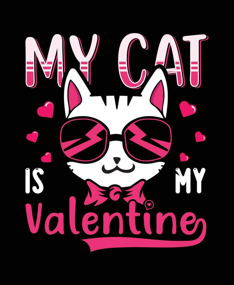 valentijnsdag liefde t dertig ontwerp voor valentijnsdag dag.cat t overhemd ontwerp, kat minnaar t-shirt ontwerp, katten liefde altijd retro valentijnsdag t shirt, schattig valentijnsdag t-shirt, hart t-shirt, groovy Valentijn overhemd vector