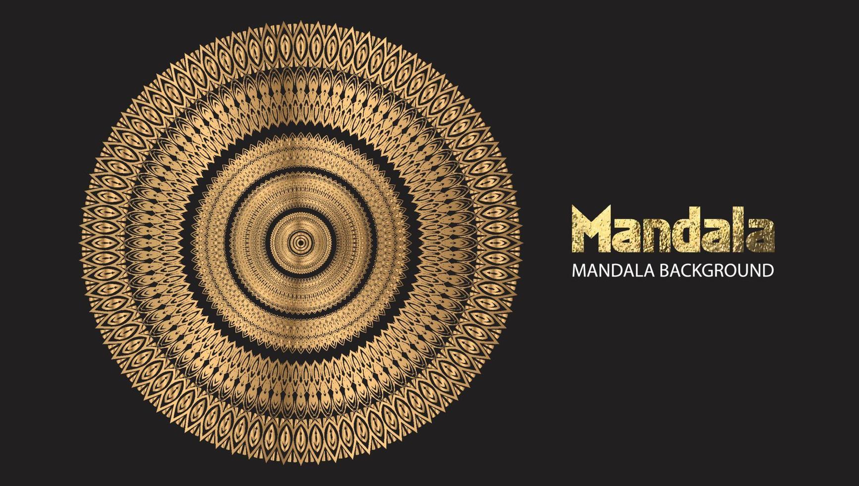 mandala ontwerp mandala vector ronde luxe design gouden borstel tekst.