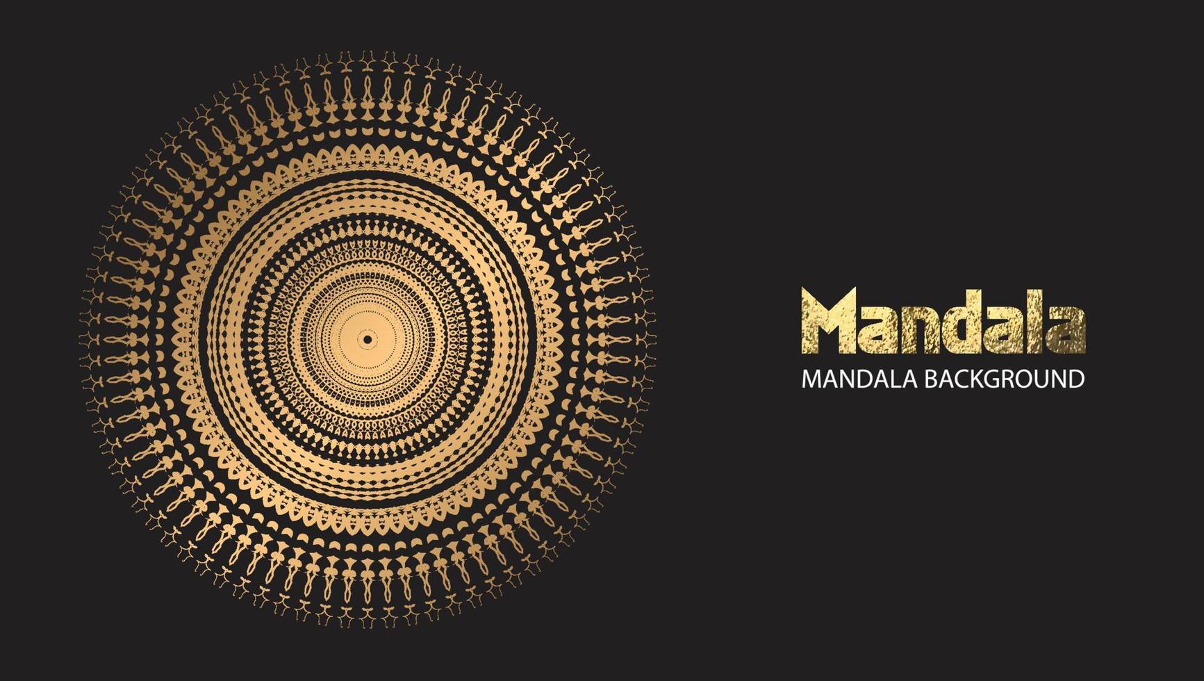 mandala ontwerp mandala vector ronde luxe design gouden borstel tekst.