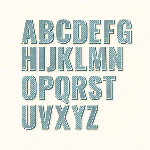 Vector Retro lettertype
