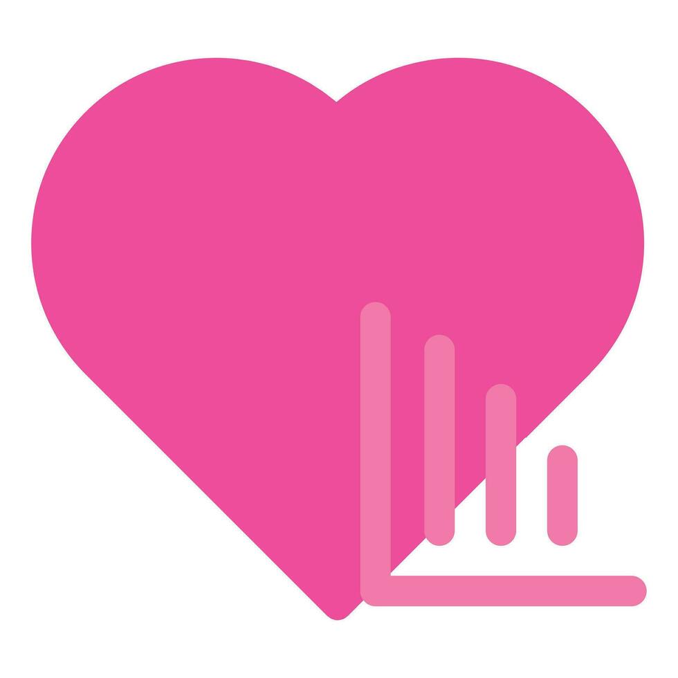 vlak stijl liefde icoon voor Valentijn dag geïsoleerd Aan wit achtergrond vector