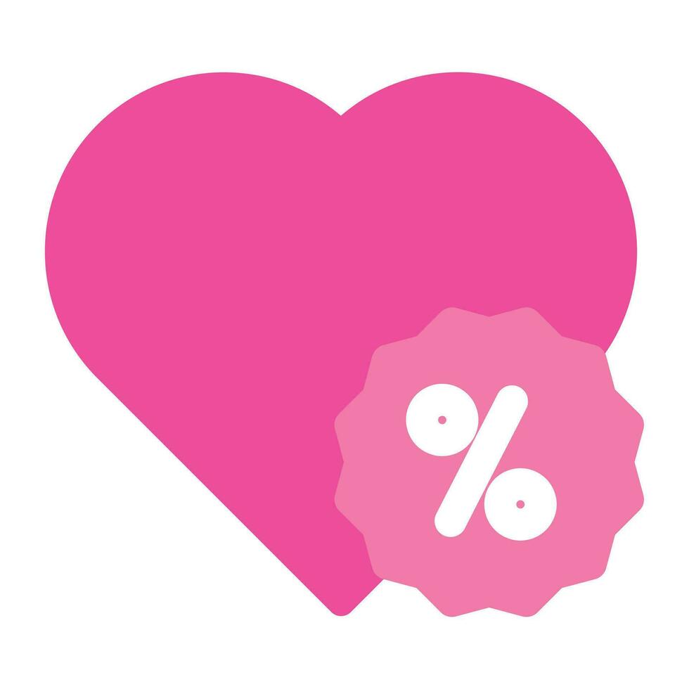 vlak stijl liefde icoon voor Valentijn dag geïsoleerd Aan wit achtergrond vector