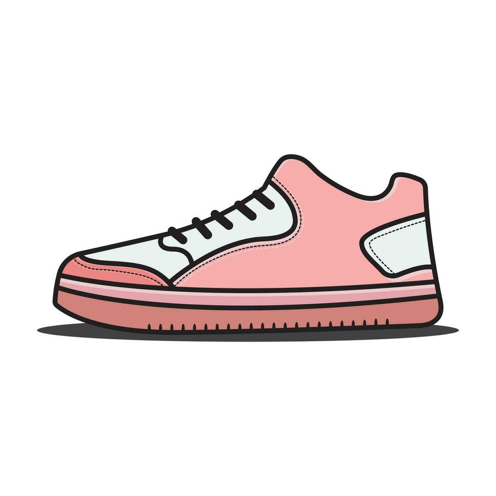 vector concept. 2023 neiging sportschoenen, in mooi roze. geschikt voor allemaal Dames.