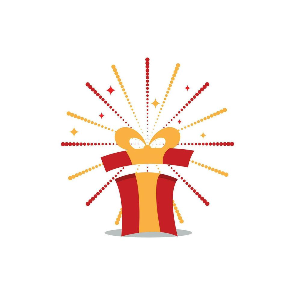 rood geschenk verrassing doos, geschikt voor verjaardag geschenk, speciaal pakket, geschenk, magie doos, met icoon vector illustratie model-