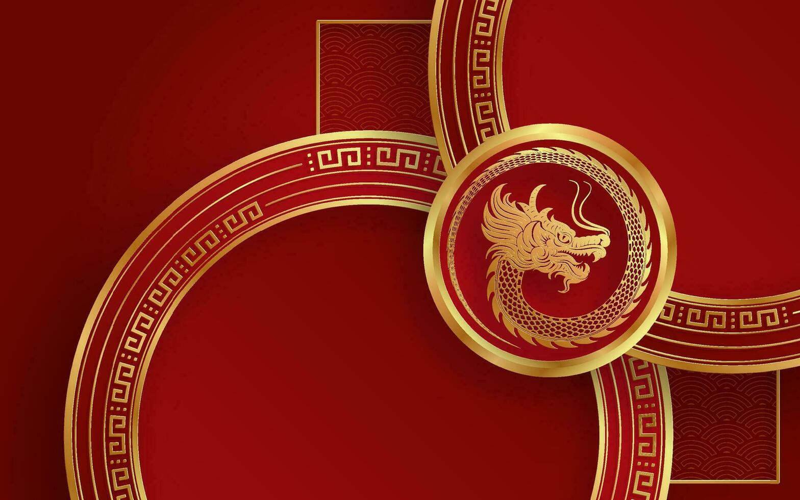 gelukkig Chinese nieuw jaar 2024 dierenriem teken jaar van de draak vector