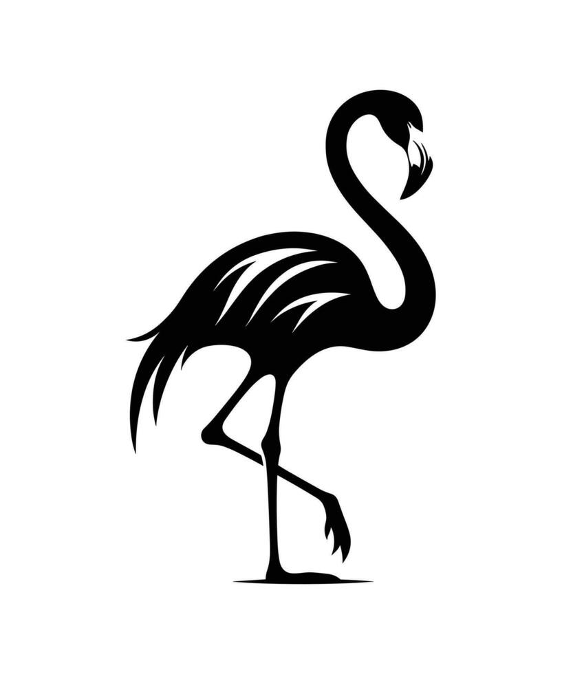 flamingo silhouet vector illustratie ontwerp