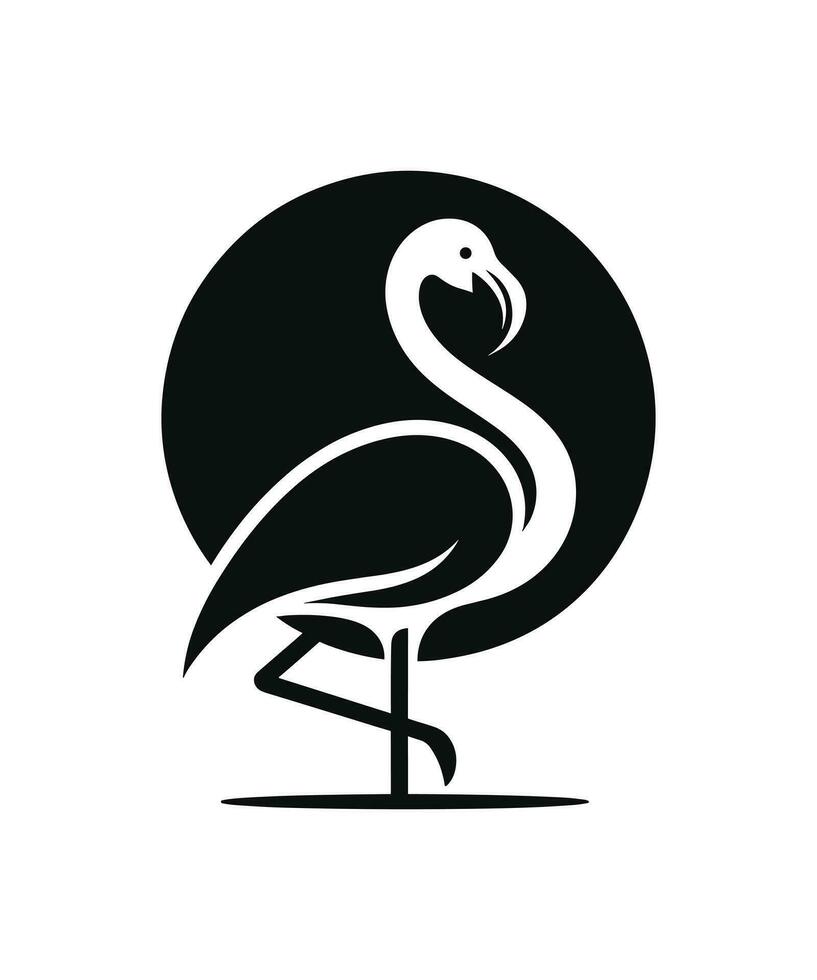 flamingo silhouet vector illustratie ontwerp