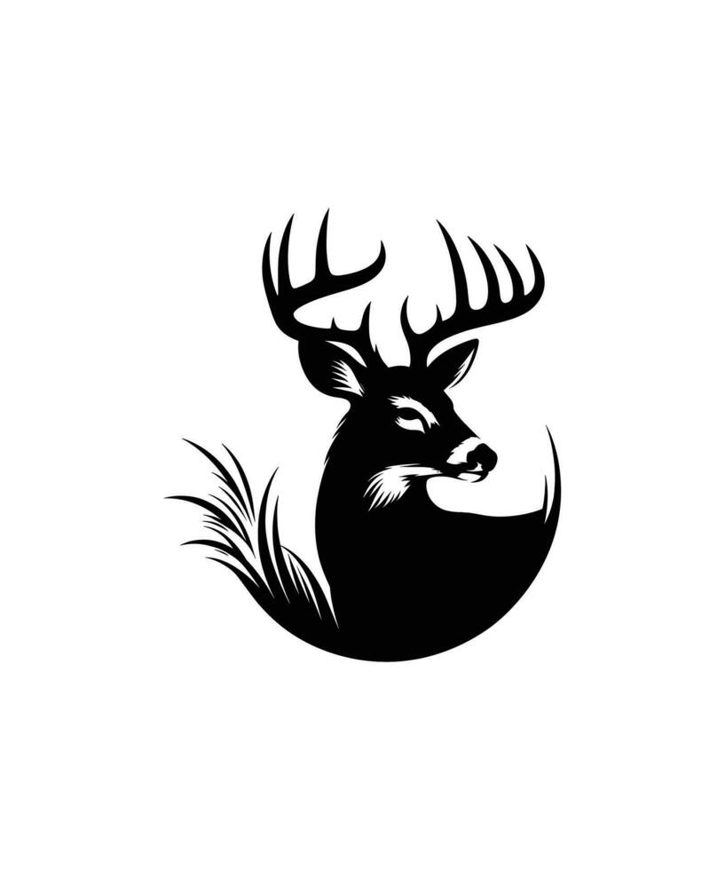 wild buck silhouet vector illustratie.