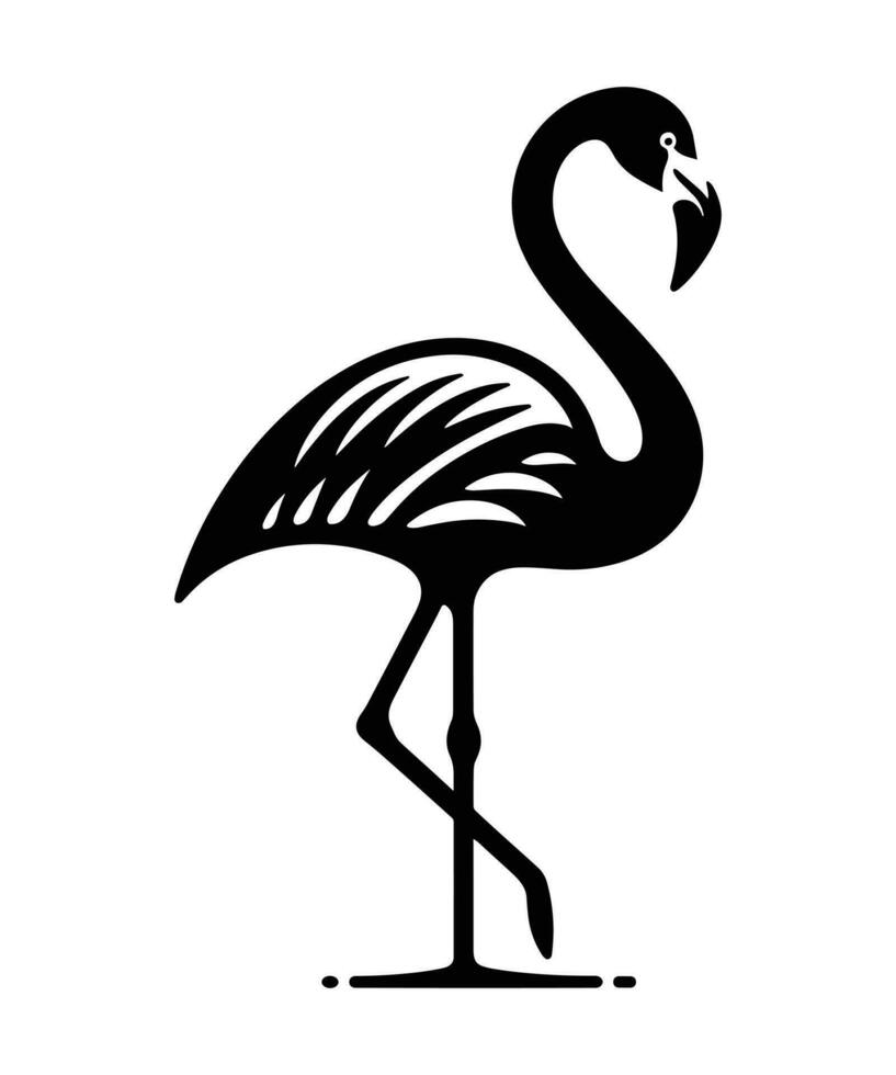 flamingo silhouet vector illustratie ontwerp