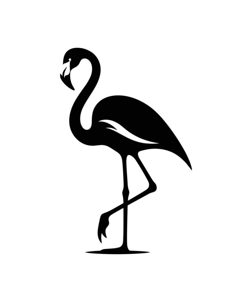 flamingo silhouet vector illustratie ontwerp