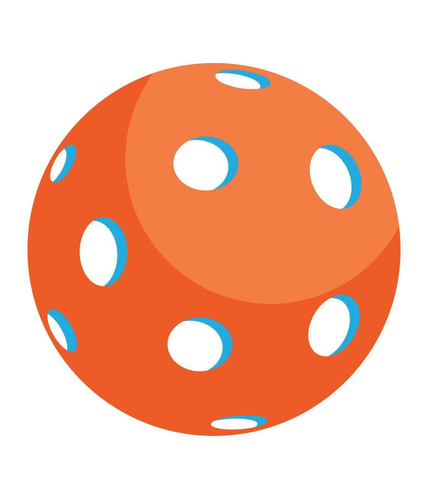 een oranje bal met blauw dots Aan het vector