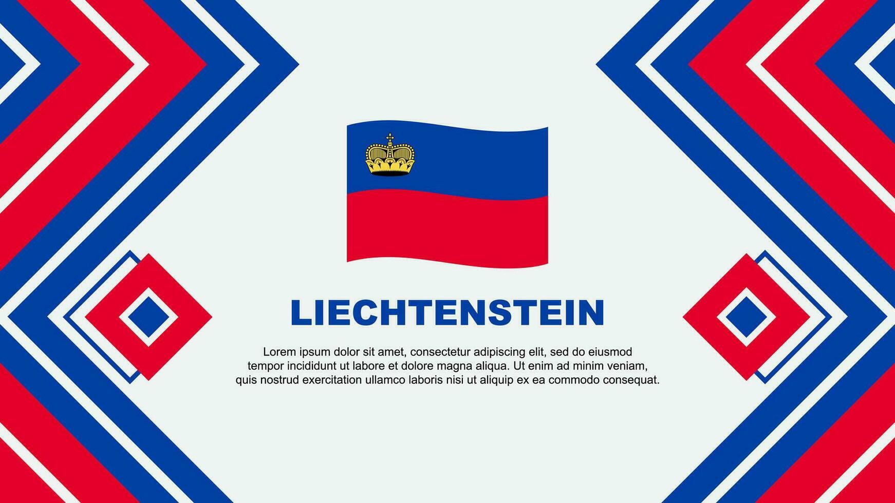 Liechtenstein vlag abstract achtergrond ontwerp sjabloon. Liechtenstein onafhankelijkheid dag banier behang vector illustratie. Liechtenstein ontwerp
