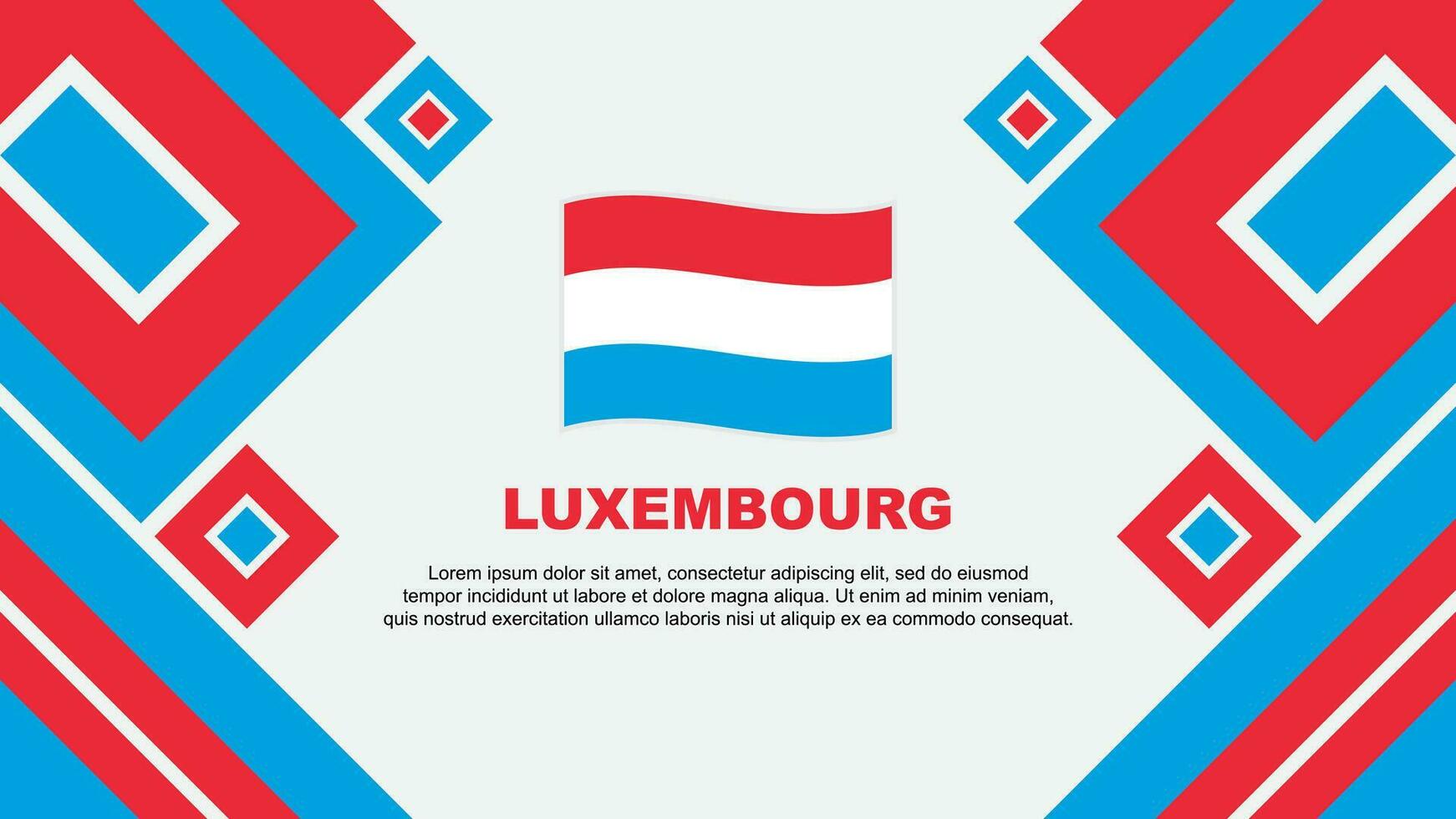 Luxemburg vlag abstract achtergrond ontwerp sjabloon. Luxemburg onafhankelijkheid dag banier behang vector illustratie. Luxemburg tekenfilm