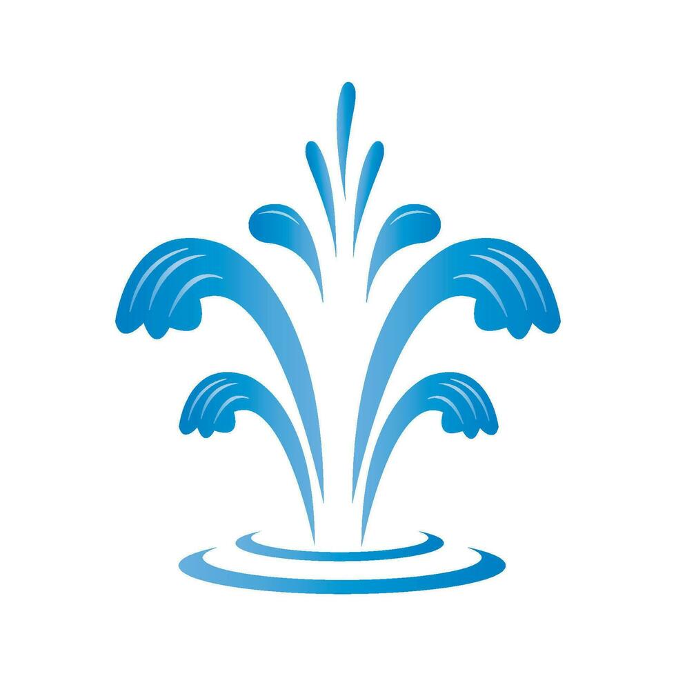 water fontein icoon logo vector ontwerp sjabloon