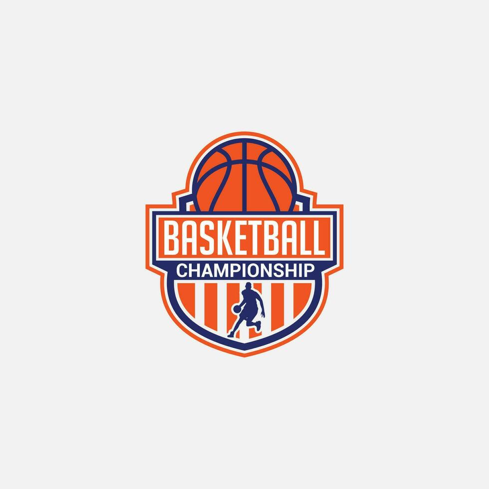basketbal logo insigne en sticker vector