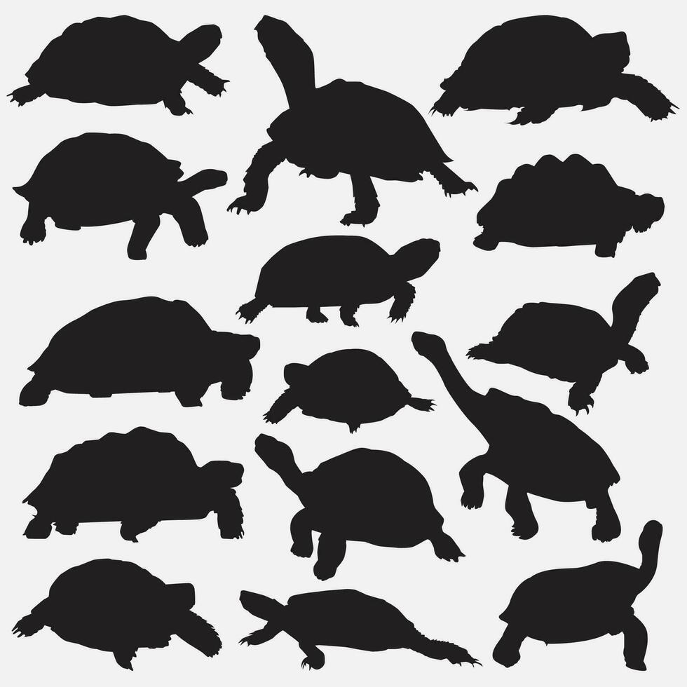 schildpad silhouet reeks vector