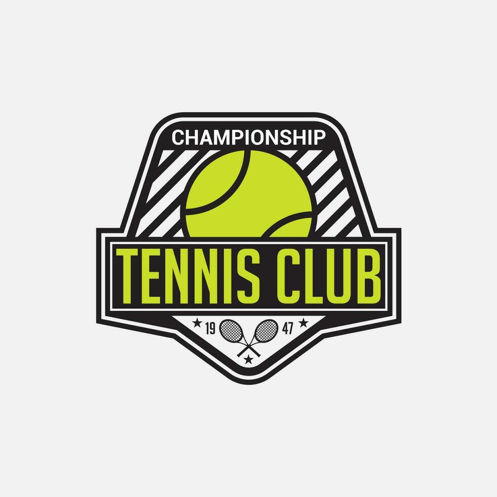 tennis logo insigne en sticker vector