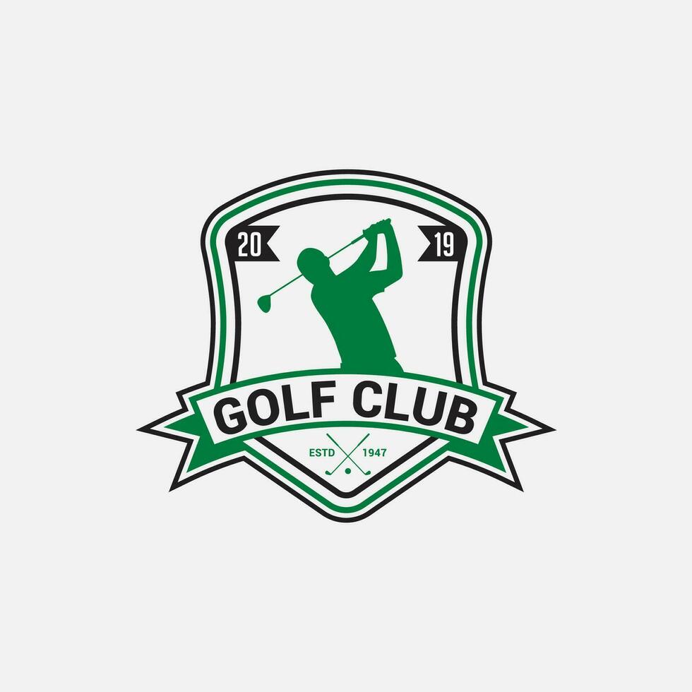 golf logo insigne en sticker vector