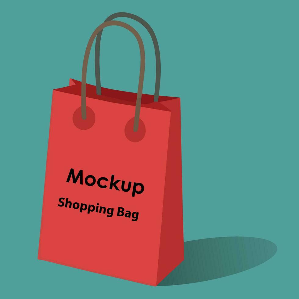 boodschappen doen zak mockup vector illustratie