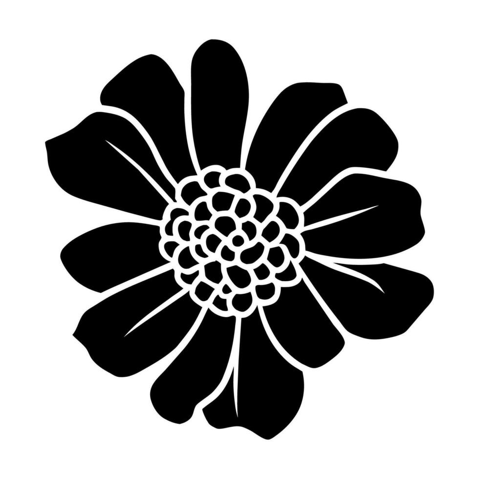 hand- getrokken gemakkelijk bloem illustratie vector