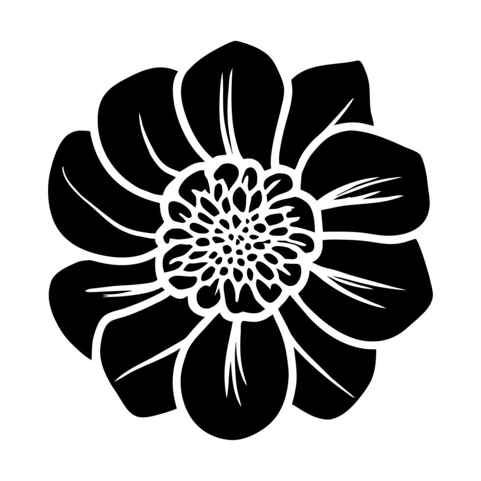 hand- getrokken gemakkelijk bloem illustratie vector