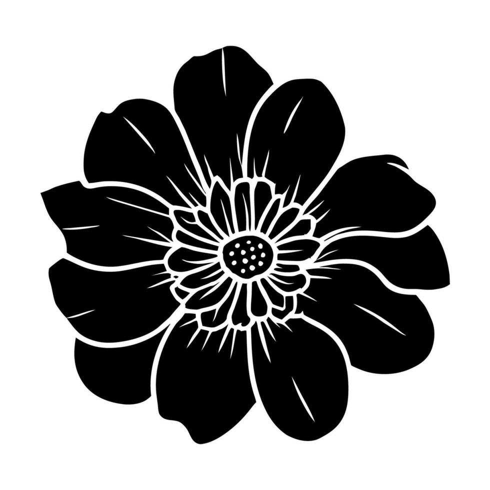 hand- getrokken gemakkelijk bloem illustratie vector