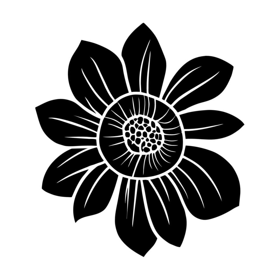 hand- getrokken gemakkelijk bloem illustratie vector