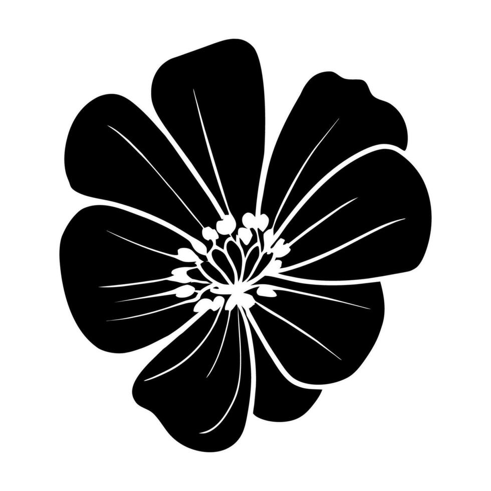 hand- getrokken gemakkelijk bloem illustratie vector